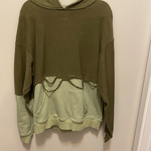 Mens dark and light green DISORDER WORLD hoodie size large. Very cool looking - Picture 2 of 12